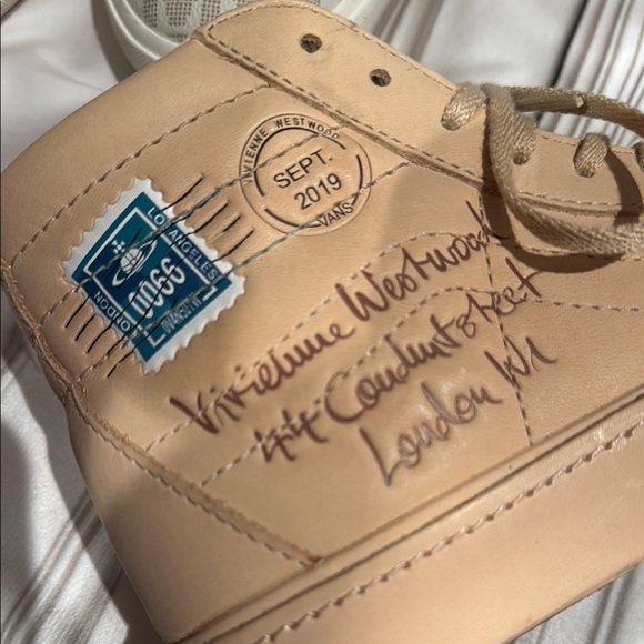 Vans Vivienne Westwood x SK8-HI  Rare Vivienne Westwood x Vans Tan High-Top Sneakers